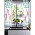 thumbnail image 2 of Green Plaid Farmhouse Sheer Curtains 54 Inch Length 2 Panels Set for Living Room/Bedroom, Watercolor Cute Country Pigs Checkered Kitchen Curtains Grommet Curtains Window Treatments 42"x54"x2, 2 of 7