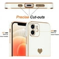thumbnail image 7 of Entronix Love Heart Phone Case Compatible with iPhone 11, Slim Flexible Glossy TPU Cover, White, 7 of 7