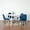 Multi-color, variant on Roundhill Furniture Lassan Contemporary 5-Pc Dining Set, White Round Dining Table and 4 Chairs, Blue