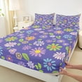 thumbnail image 3 of jejeloiu Cute Cartoon Floral Bed Sheets,Kawaii Daisy Blossom King Sheets,Colorful Flower Sheet Set For Girls,Ultra Soft Home Decor,4pcs, 3 of 7