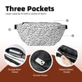 thumbnail image 4 of Naloa Fish Bones Print Running Belts for Men Women,Running Fanny Pack with 2-Zipper Pockets,Waterproof Waist Pack for Travel Hiking Running Outdoor Sports, 4 of 8