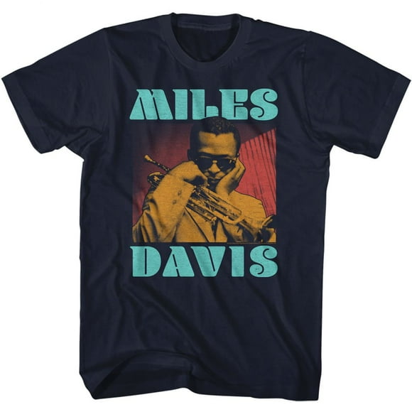 T-Shirt pour Adulte Miles Davis Tricolore Bleu Marine 2Xlt