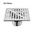 thumbnail image 4 of Matsuzay Drenajes de acero inoxidable de primera , colador de fregadero duradero y de fácil instalación, drenaje de suelo de baño Accesorios de baño Tipo 2 150*150mm, 4 of 6