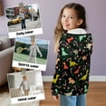 thumbnail image 3 of Xoenoiee Christmas Dinosau Candy Star Print Hoodies for Boys Kids Sweatshirt Boys Teen Zip Up Long Sleeve Jacket Loose Hooded Sweater Lightweight Tunic Activewear Outerwear, S, 3 of 7