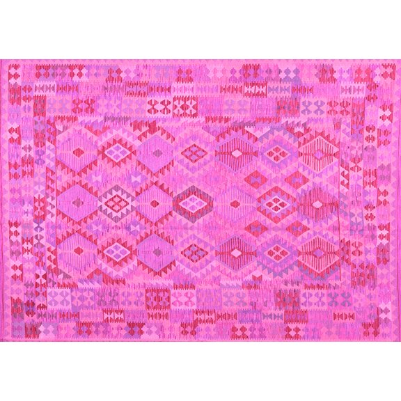 Ahgly Company Indoor Rectangle Southwestern Pink Country Area Rugs, 3' x 5'
