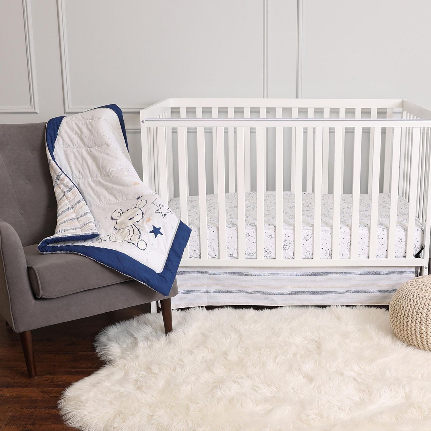 George Baby 3 Piece Crib Bedding Set, George Baby Crib Bedding Set