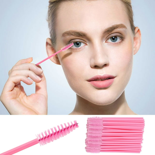 Fiudx Cepillo para Pestañas, Mini Variedad Maquilla Flexible, Aplicador de Rímel Desechable, Aplicador Profesional, Aspecto Natural Diario, Elegante para La Noche, Incluye Juego de 50 Piezas.