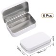thumbnail image 2 of uxcell 6pcs Metal Tin Box, 3.7x2.4x0.8" Mini Portable Rectangular Empty Tinplate Small Storage Container Airtight Tins with Lids for Candy Favors Crafts Christmas Gifts, White, 2 of 7