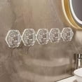 thumbnail image 2 of Transparent Adhesive Wall Hooks, No-Drill Waterproof Hooks for Bathroom, Kitchen, Strong Suction Cup Towel Hangers, Removable, 4 Pack, Silver, 2 of 5