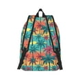thumbnail image 3 of Balery Hawaii Palms Vintage Canvas Backpack for Men and Women - Large Capacity, Durable Travel Laptop Bag for School, Work, Hiking, and Outdoor Activities, 3 of 7