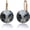 Black, variant on Austrian Crystal Round Drop Earrings for Women 14K Gold Plated Hypoallergenic Leverback Hoop Earrings