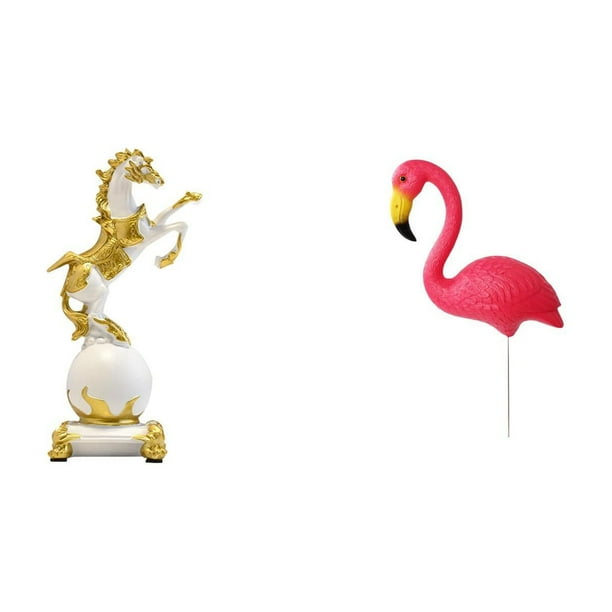 Figura de escritorio,Estantería con estatua de caballo para escritorio,oficina y decoración del hogar.,Figura decorativa de escritorio de resina para decoración del hogar,Estatua de estaca