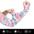 thumbnail image 3 of Gaeub Pink Striped Flamingo Cooling Sleeves for Unsex, Arm Sleeves, UV Sun Protection Sleeve to Cover with Silicone Anti-Slip, 3 of 8