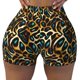 thumbnail image 2 of Fotbe Teal Leopard Shorts Sin Costuras – Shorts Deportivos de Cintura Alta para Mujer, Elásticos para Gimnasio, Yoga, Running o Ciclismo-X-Large, 2 of 8