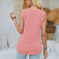thumbnail image 5 of Besolor Tank Tops for Women V Neck Sleeveless Summer Shirts Casual Loose Solid Color Basic Blouse Tees, 5 of 6