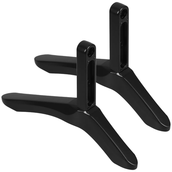 Universal TV Stand Base - 15"-27" Tabletop Mount Bracket (Black Steel)