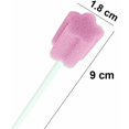 thumbnail image 4 of 100pcs Oral Care Sponge Swabs for Oral Hygiene, Cleaning, Hygiene and Comfort (Pink), 4 of 5
