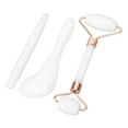 thumbnail image 1 of Ensemble Rouleau et Gua Sha Jadestone, Rouleau Jadestone à Main Double Tête pour Corps Vert, Blanc, 1 of 7