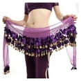 thumbnail image 3 of Women Belly Dance Hip Skirt Scarf Wrap Belt Glitter Sequins Tassel Hip Scarf Skirt Dance Costume, 3 of 7