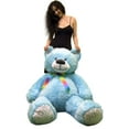 thumbnail image 4 of 5 Foot American Made Sky Blue Color Giant Teddy Bear 62 Inches Soft Made in USA, 4 of 10