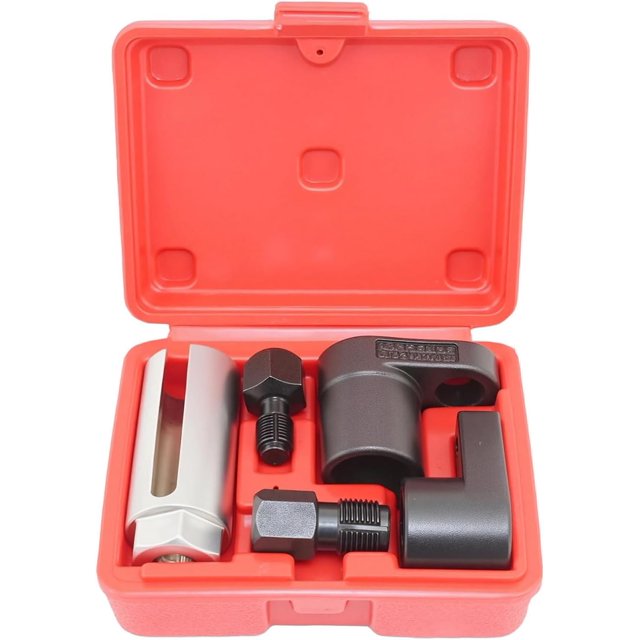 5PCS O2 Sensor Socket Set, O2 Oxygen Sensor Socket Set - 02 Sensor Wrench Remover Tool and Thread Chaser Tool
