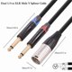 thumbnail image 5 of Dual 6.35mm 1/4 In to XLR Male Y Splitter Cable,3Pin XLR Male to Dual 6.35mm Plug Audio Microphone C, 5 of 5