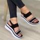 thumbnail image 2 of Sandalias de plataforma para mujer, sandalias planas con punta abierta de verano a la moda, sandalias de playa con hebilla de plataforma, zapatos informales para mujer, WomenSandals37 Gao Jinjia LED, 2 of 2