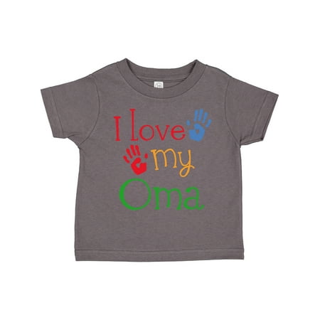 

Inktastic I Love My Oma Grandchild Gift Gift Toddler Boy or Toddler Girl T-Shirt