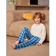 thumbnail image 5 of Arshiner Boys Plaid Pajama Pants Long Plaid PJ Bottoms Boys Sleepwear Lounge Pants with Pockets, 5 of 6