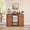 53.2"Walnut+Double Doors, variant on ChenyueFurn Multipurpose Wine Storage Cabinet with Fridge Nook, Built-In Power Outlets & Customizable Shelving