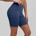 thumbnail image 5 of Dweltoz Biker Shorts Women High Waist Tummy Control Summer Stretch Workout for Gym Running Cheerleading,Dark Blue M, 5 of 5