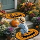 thumbnail image 2 of Alfombras de calabaza de Halloween, alfombra de suelo con forma de calabaza, lavable a máquina, alfombra naranja, decoración de Halloween para sala de estar, dormitorio, cocina, baño, 2 of 5