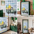 thumbnail image 6 of Shower Curtain, Farm Trucks Summer Life Quote Waterproof Shower Curtain Set with Hooks for Bathroom Showers,Stalls and Bathtubs,72x72In Watercolor Blue Plaid, 6 of 9