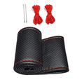 thumbnail image 1 of Funda De Volante De Piel Genuina Perforada Negra con Linea Roja 38 Cm, 1 of 5