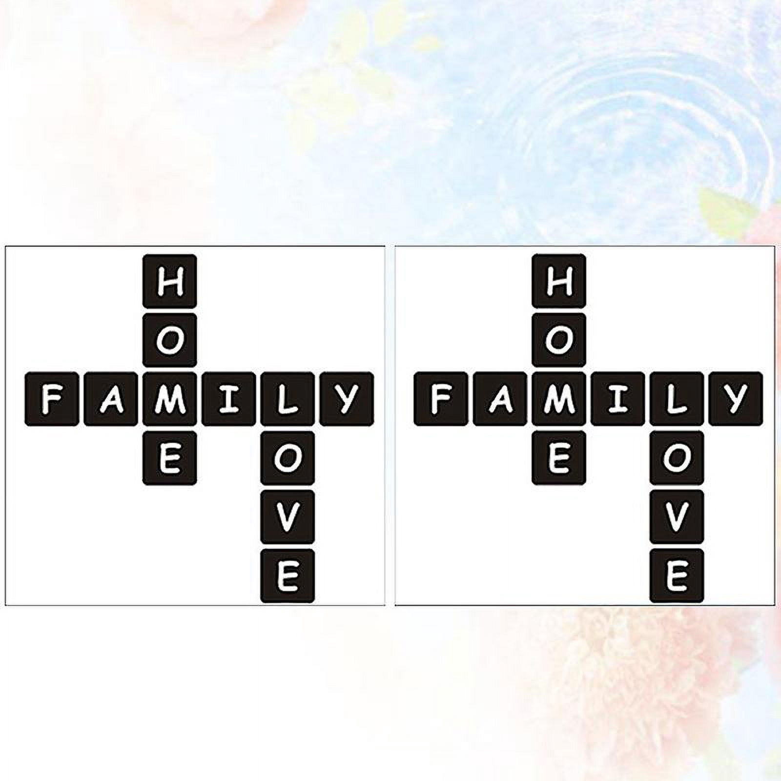 2pcs Letter Pattern Sticker
