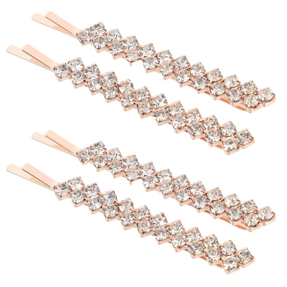 Beaupretty 2 Pairs Elegant Hair Clips for Women with Alloy Material in Shiny Style