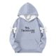 thumbnail image 2 of Camiseta de manga larga con lazo para niños, cuello redondo liso, parte superior lisa, adecuada para niños y niñas, sudadera con capucha para niñas, parte superior de poliéster, 2 of 6