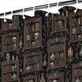 thumbnail image 3 of Black Gothic Skull Bookcase Pattern Shower Curtain 84"x72" ,Bathroom Decorative Shower Curtains Set with 12 Hooks,Modern Waterproof Washable Shower Curtain, 3 of 6