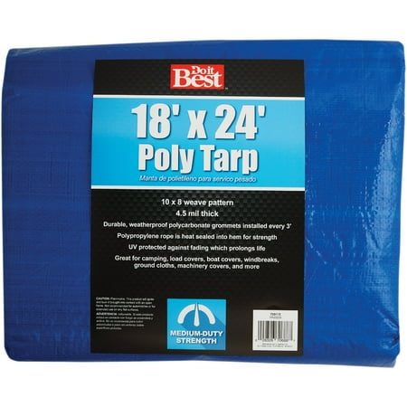 Do it Best Blue Woven 18 Ft. x 24 Ft. Medium Duty Poly Tarp(Do it Best 709115)
