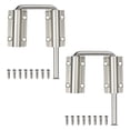 thumbnail image 1 of Cerradura de bucle para puerta corrediza Uxcell de 2 piezas, cerradura en forma de U de 2-3/8" con tornillos para puertas o ventanas desiguales o deformadas, cerca de jardín, plateado, 1 of 6