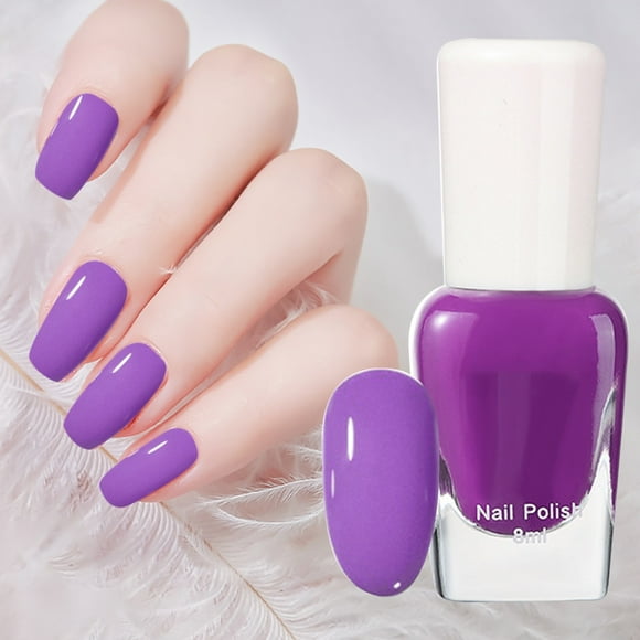 Women Fashion Tearable Non Baking Water Based Nail Polish Lasting Odor Shiny Shiny Polished Base Oil Nail Polish 8ml