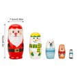 thumbnail image 3 of Muñecos rusos de Navidad para anidar, muñecos anidados de Papá Noel para niños, 6 uds., 3 of 8