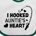 thumbnail image 4 of Inktastic I Hooked Auntie's Heart with Fishing Rod Boys or Girls Baby Bib, 4 of 4