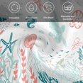 thumbnail image 5 of Coastal Turtle Cloth Napkins, Teal Green Ocean Coral Starfish Jellyfish Washable and Reusable Dinner Napkins Set of 4, Table Napkin for Kitchen Party Birthday Wedding Hotel Housewarming 20"x20", 5 of 8