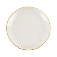 thumbnail image 2 of BalsaCircle 10 Clear 7" Round Hammered Disposable Salad Dinner Plastic Plates Glitter Gold Trim Party Tableware Decorations, 2 of 8