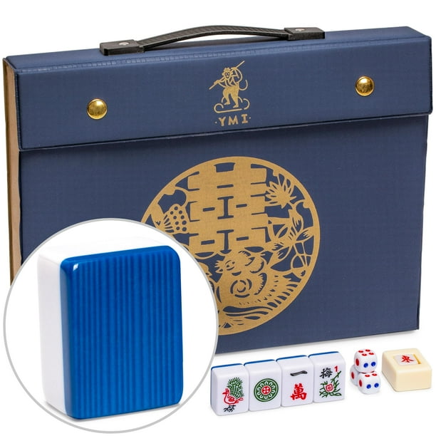 Set Mahjong Yellow Mountain Imports Royal Azure 146 fichas