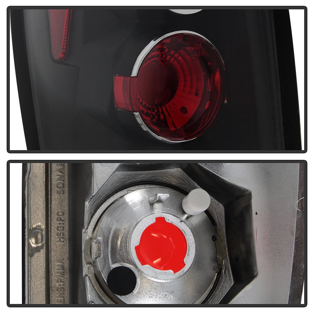 AKKON - For 02-06 Chevy Avalanche Pickup GMT800 Rear Black Tail Lights Brake Lamps Taillamps Replacement