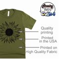 thumbnail image 4 of Women's Summer Sunflower T Shirt Cute Flower Graphic Loose Tees Crew Neck Short Sleeve Casual Tops (Olive-Small), 4 of 5