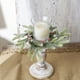 thumbnail image 4 of Adornos navideños, guirnalda de velas navideñas con forma de anillo, piñas, bayas rojas, ideal para armarios de cocina, centro de mesa navideño, portavelas de plástico., 4 of 9