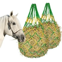 2PCS Hay Net for Horses,Slow Feed Hay Bag for Horses Goat Sheep,Hanging Hay Feeder Bag for Horses Stable Stall Paddock Rest Toy